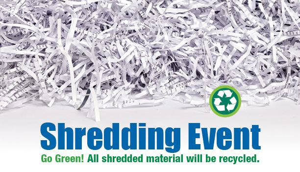 Picture of paper shredding for community shredding event