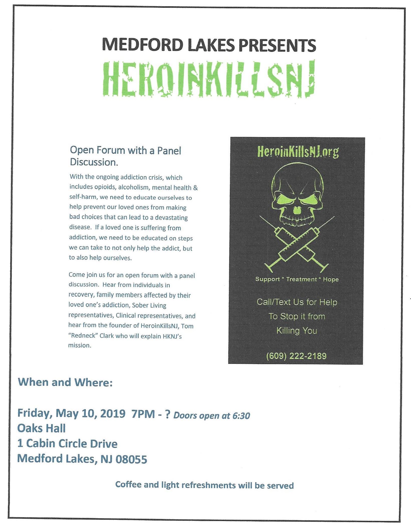 Heroin Kills NJ Flyer